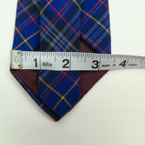 Gap Mens Neck Tie Blue Tartan Plaid Cotton/Wool Blend 58"x3.5" Scottish Kilts - Picture 7 of 7