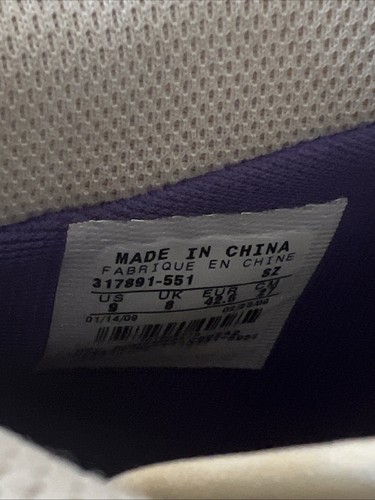 2009 NIKE DUNK HIGH SZ 9 317891 551 PURPLE LEATHER LAKERS No Insoles No Box - Picture 8 of 24