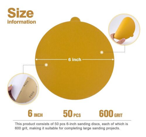 DA Sander Sandpaper 6 inch PSA Sanding Disc 40-800 Grit Adhesive Back 80 320 400 - Bild 41 von 53