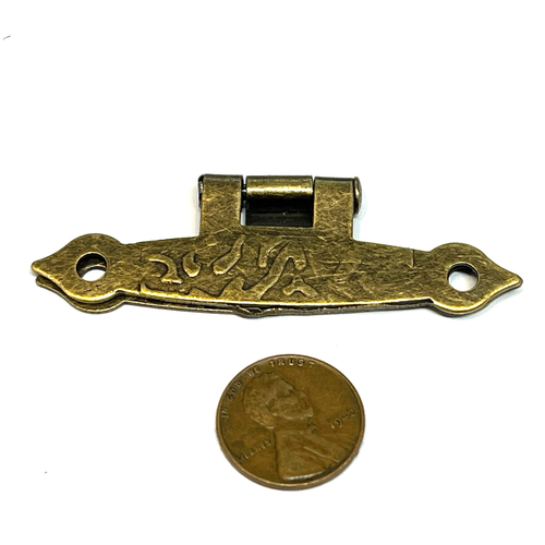 Dark antique 65mm x 34mm Bronze Door Hinges Jewelry Box Decorative hinge C20 - Picture 3 of 3