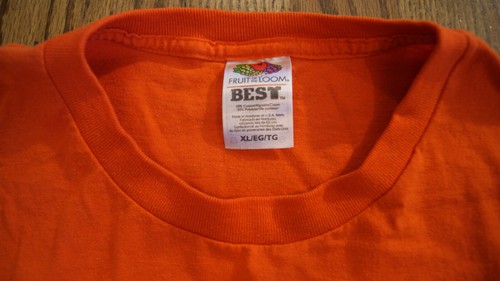 Vintage 00s Y2K ILLINOIS FIGHTING ILLINI CHIEF ILLINIWEK Orange XL TShirt - Picture 2 of 8