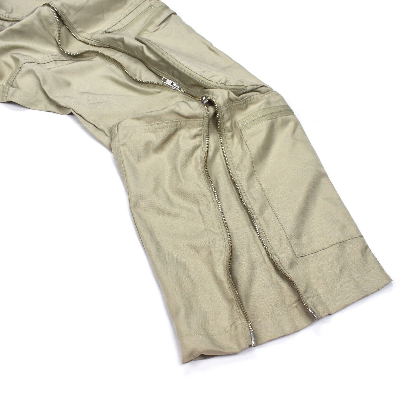 NWT Palace Stone Beige Fl-Aight Nylon Zip Flight Pants Men's