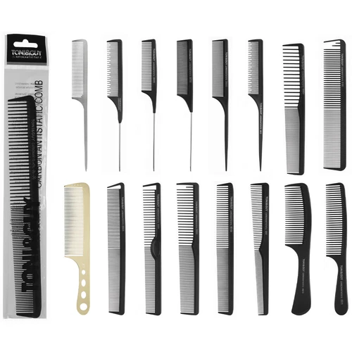 TONI&GUY Carbon Antistatic Barber Comb Hair Styling Cutting Metal Combs