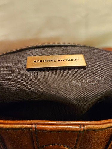 Adrienne vittadini large rust handbag with rhinestone details - Picture 8 of 12