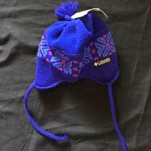 Columbia-Fleece-Lined-Winter-Hat-Bluish-Purple-Snow-Girls-Toddler-NWT-Ear-Flaps