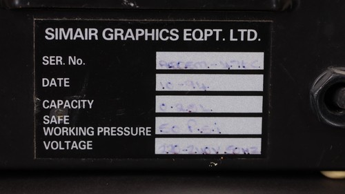 Simair Graphics Eqpt Ltd Air Box Compressor Made In England Air Brush Compressor - Picture 4 of 7