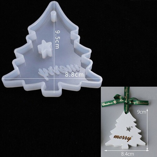 Christmas Tree Hanging Tag Silicone Jewelry Mold Resin Epoxy Mould Casting Craft - Picture 6 of 18