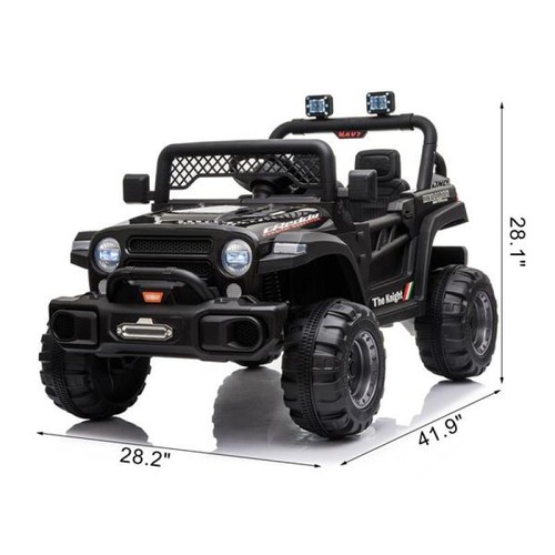 Kid's Ride On Car Dual Drive 12V Off-Road Vehicle with 2.4G Remote Control Black - Picture 2 of 12