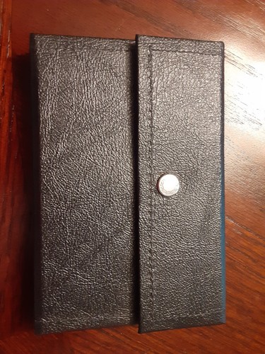VTG. IBCA BLADE BLACK LEATHER W/RED VELVET INTERIOR KNIFE HOLDER ONLY NO KNIVES - Picture 5 of 13