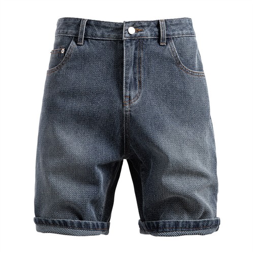Mens Denim Shorts Stretch Slim Cotton Half Jeans Short Fit Summer Casual Pants - Picture 12 of 17