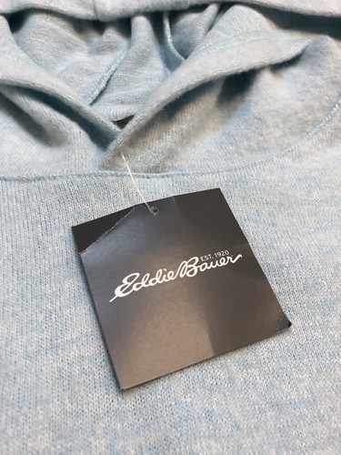 Eddie Bauer Women's Ultrasoft Long Sleeve Hooded Sz. Small Jacket Light Blue - Picture 5 of 12