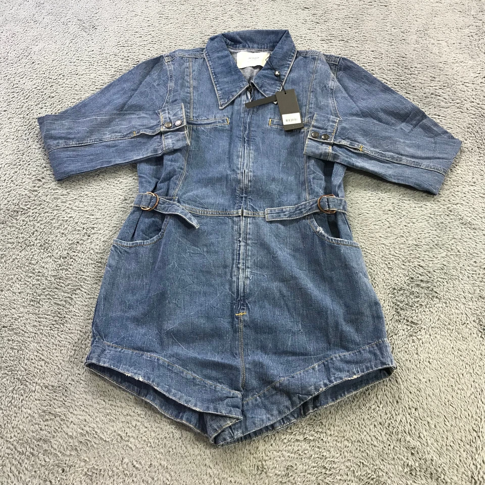 ONE TEASPOON Mono Mujer Pequeño Resort Azul Mono Chaqueta Denim Foto 2 de 4