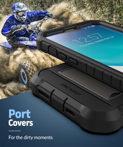 iPhone 14 Plus Gürtelclip Ständer Hülle mit integriertem Displayschutz und Holster - Bild 5 von 9