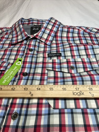 Wrangler Shirt Men Size XL Plaid Short Sleeve Utility Shirt New With Tag - Picture 14 of 20