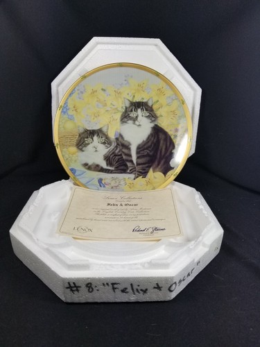 RARE 1995 LE Anne Mortimer/Lenox Countryside Cats #8 "Felix & Oscar" New IB/COA - Picture 3 of 8