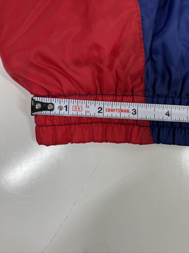 Vintage 90s BIKE Red White Blue Colorblock Windbreaker Pocketed Youth SZ L - Picture 11 of 23