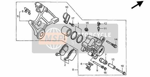 HONDA CBR 900 CBR900 RR FIREBLADE REAR BRAKE CALIPER CALLIPER NEW SEALS 1999 - Picture 11 of 11