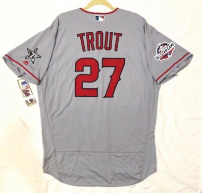 AUTHENTIC MAJESTIC MIKE TROUT 52 2XL, LOS ANGELES ANGELS