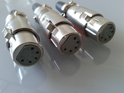 4 XLR STECKER weiblich/männlich sehr hochwertig 5-polig DMX u.a. Anwendungen - Picture 3 of 6
