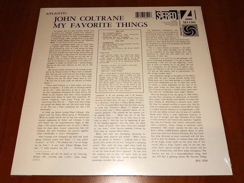 JOHN COLTRANE MY FAVORITE THINGS LP *EU VINYL SD1361 ATLANTIC ORIGINAL COVER New - Picture 2 of 2