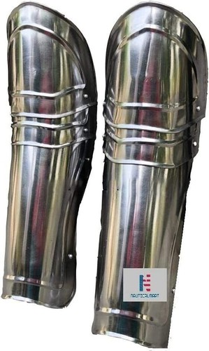 Medieval Knight Leg Armor "Guardian" Medieval Steel Full Greaves Leg Armor - Picture 5 of 5