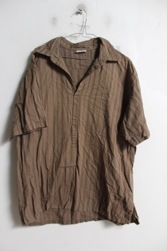 Vintage 90's Mens Tunic Top - Brown - Size XL (J78)