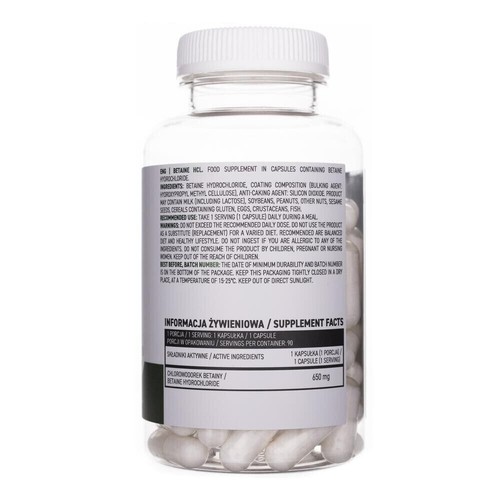 OstroVit Betaine HCl 90 Capsules, Vege - Picture 2 of 2