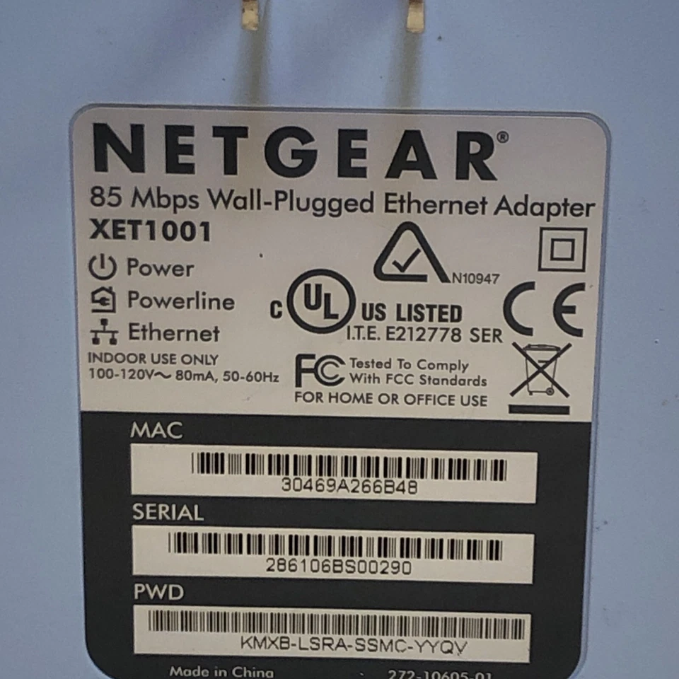 Netgear 85 Mbps Wall Plugged Ethernet Adapter XET1001 - Image 4 of 4