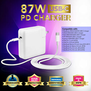 87W-USB-C-AC-Power-Supply-Adapter-Charger-Type-C-For-Mac-Air-Thunderbolt-Macbook