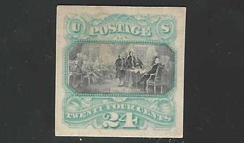 US 1869 TWENTY FOUR CENTS ESSAY SCOTT # 120-E3 CATALOG VALUE $4500 VERY FINE
