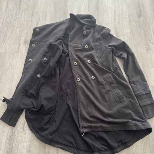 Lululemon Gratitude Wrap Cardigan Women’s Size 6/8 Gray Coat Snap Sweater Jacket - Picture 6 of 7