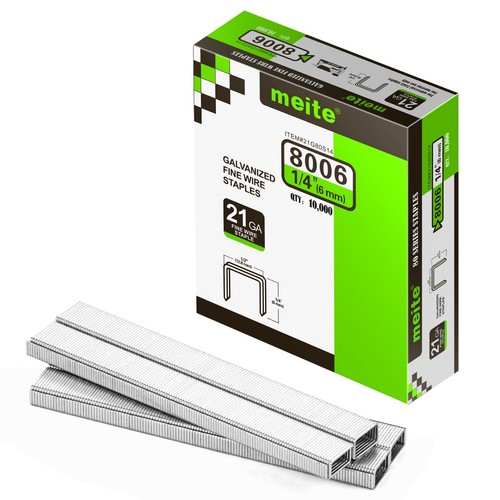 10,000-100,000PCS meite 21 Gauge 1/2" Crown Upholstery Staples 1/4"- 5/8" Length - Picture 19 of 78