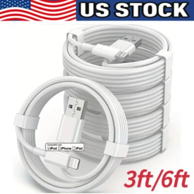 3Pack USB Data Fast Charger Cable For Apple iPhone 5 6 7 8 X XR 11 12 13 Pro Max