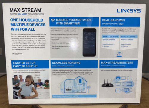 Linksys EA7300 AC1750 MU-MIMO Gigabit Router Open Box - Zdjęcie 3 z 7