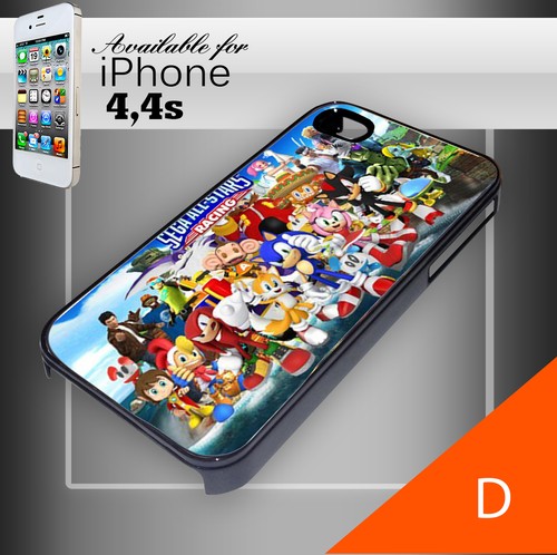 Sonic The Hedgehog Game Schatten Sega Schwein iPhone 4/4s Hart Schwarz/ - Picture 6 of 10