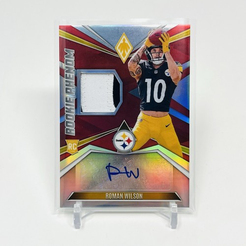 2024 Panini Phoenix Roman Wilson RC Rookie Phenom Jersey Auto Red #’d 04/99