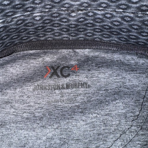 Polo Johnston Murphy XC4 uomo piccola nera argento geometrica performance golf - Foto 2 di 5