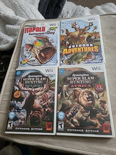 4 Wii Games, Cabelas Outdoor Adventures/Remington North American/African,Fishing