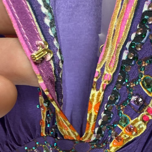 NWT Camilla 100% Silk Tropical Maxi Dress Embellished Rhinestones Size L - Picture 17 of 20