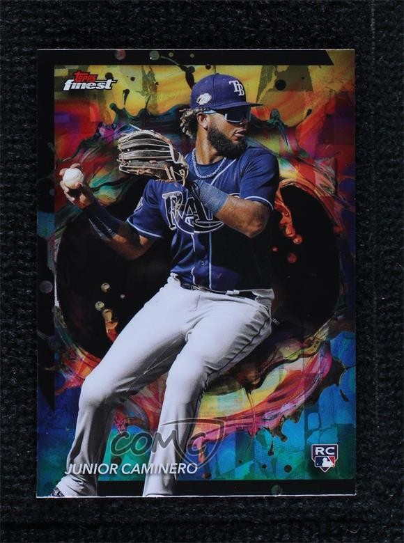 2024 Topps Finest Rare Oil Spill Refractor Junior Caminero #203 Rookie RC nf5
