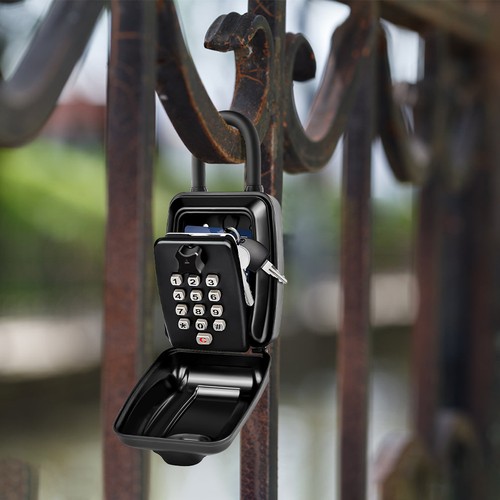 Master Lock Portable Outdoor Key Lock Box Push Button 12 Digit Combination Lock - Picture 13 of 25