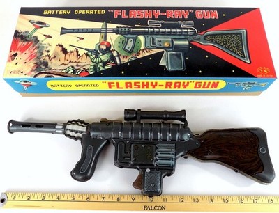 Flashy-Ray Gun TN Nomura Japan NOT WORKING plus reproduction box