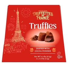 Chocmod Truffettes de France Natural Truffles 2.2 LB, Gift Box
