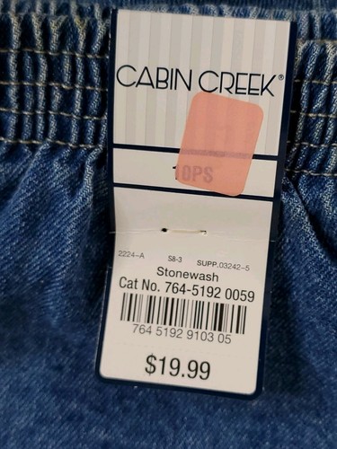 Cabin Creek | Vintage Women's Size 10 Petite 10P Straight Denim Jeans Elastic - Picture 7 of 13
