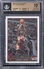 Lebron James 2003-04 Topps Chrome Rookie Card #111 Graded Pristine 10