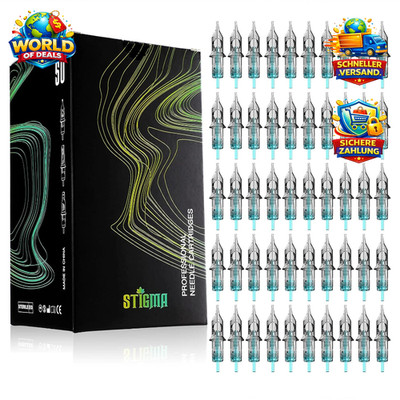 Tattoo Cartridges Nadeln Einweg Mixed 3RL-11RL Bugpin Round Liner 50 Stück