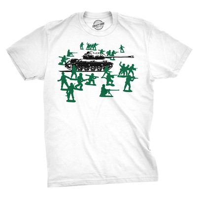 #ad Little Green Army Men T Shirt Vintage Funny Logo Shirts Military Novelty Toy Tee $14.00