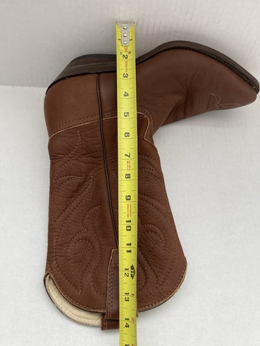 Size 10.5 D Stewart Boot 1977 Handmade Brown Leather Western Cowboy Boots Men’s - Imagen 22 de 23