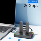 Dual Bay M 2 SSD Duplicator Docking Station with Efficient Workflow Design