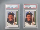 (2) 1989 Upper Deck Ken Griffey Jr #1 PSA 8 Rookie Card RC
